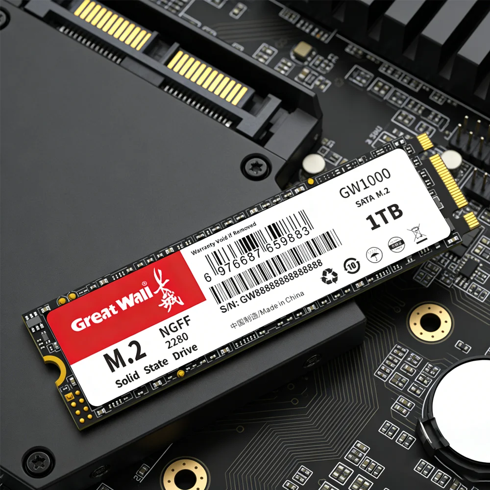 Great Wall M2 NGFF SSD 128GB 256GB SSD M.2 SATA 2280 1TB 512GB HDD 2TB Hard Disk Solid State Drives for Desktop Laptop