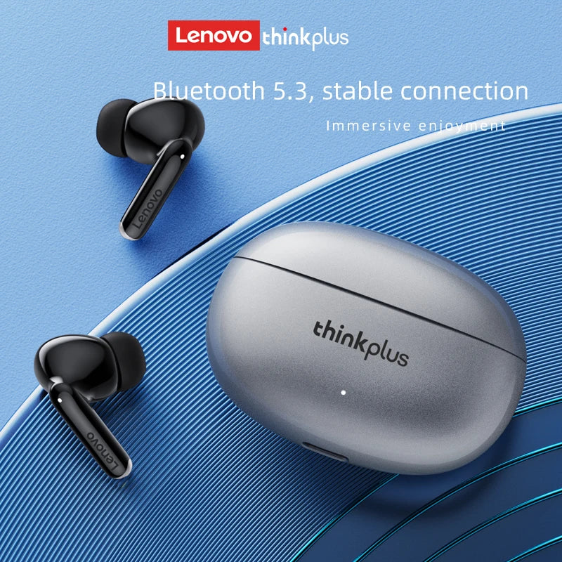 Lenovo GM2 PRO XT88 True Wireless Earbuds – Bluetooth 5.3 Dubbel Mikrofon Touch 4h Speltid Svettskyddad HiFi Bass CE/FCC Vit Svart