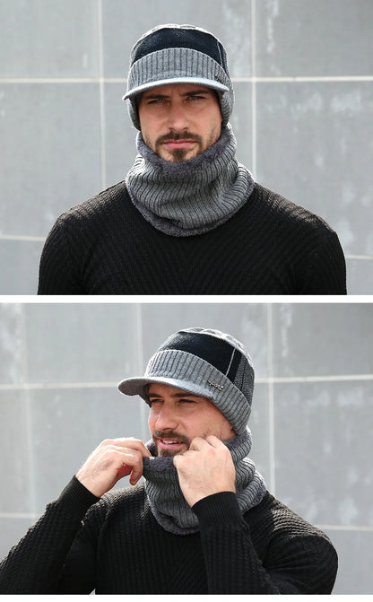 Winter Hats Skullies Beanies Hat Men Winter Beanies For Women Wool Scarf Caps Balaclava Mask Gorras Bonnet Knitted Hat