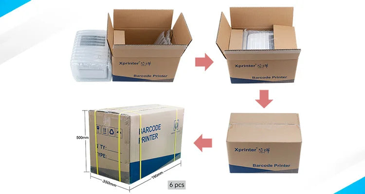 Xprinter Termisk Fraktskrivare 4" – XP-420B 460B 463B USB Bluetooth WiFi Ethernet – DHL FedEx UPS Streckkod 203dpi CE 2026