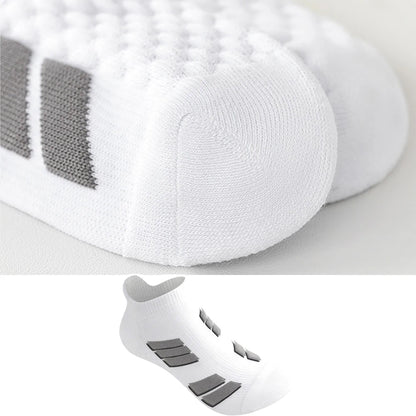 10Pairs Black Low Cut Sports Socks Unisex Breathable Sweat Absorbing Running Basketball Leisure Towel Bottom Socks for Men And W