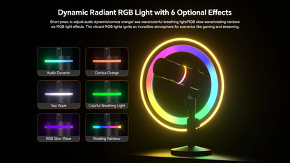 COMICA D10 PRO RGB Cardioid USB/XLR Dynamic Wireless Microphone Gaming Mic Voice Noise Reduction for Streaming Interview Podcast