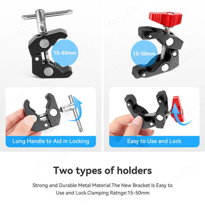 For Insta 360 X5 X4 X3 GO 3S Motorcycle Bicycle Clip Bracket for GoPro 13 12 11 DJI Action 6 Bike Selfie Stick Camera Accessory