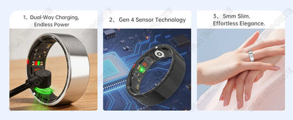 R09 Smart Ring Men Women Heart Rate Blood Oxygen Monitor Sleep Tracker Smartring Multi SportMode 5ATM Waterproof for Andorid IOS