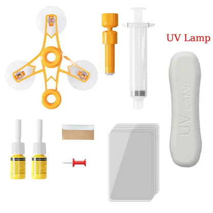 Reparationssats för Bilruta och Mobilskärm – DIY-kit för Hål och Sprickor med UV-lim