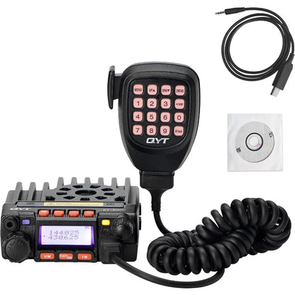 QYT KT-8900 25W GMRS Mobile Radio & Base Station,Long Range Two-Way Radio with NOAA Weather Scan & Alert, Integrated Control Mic