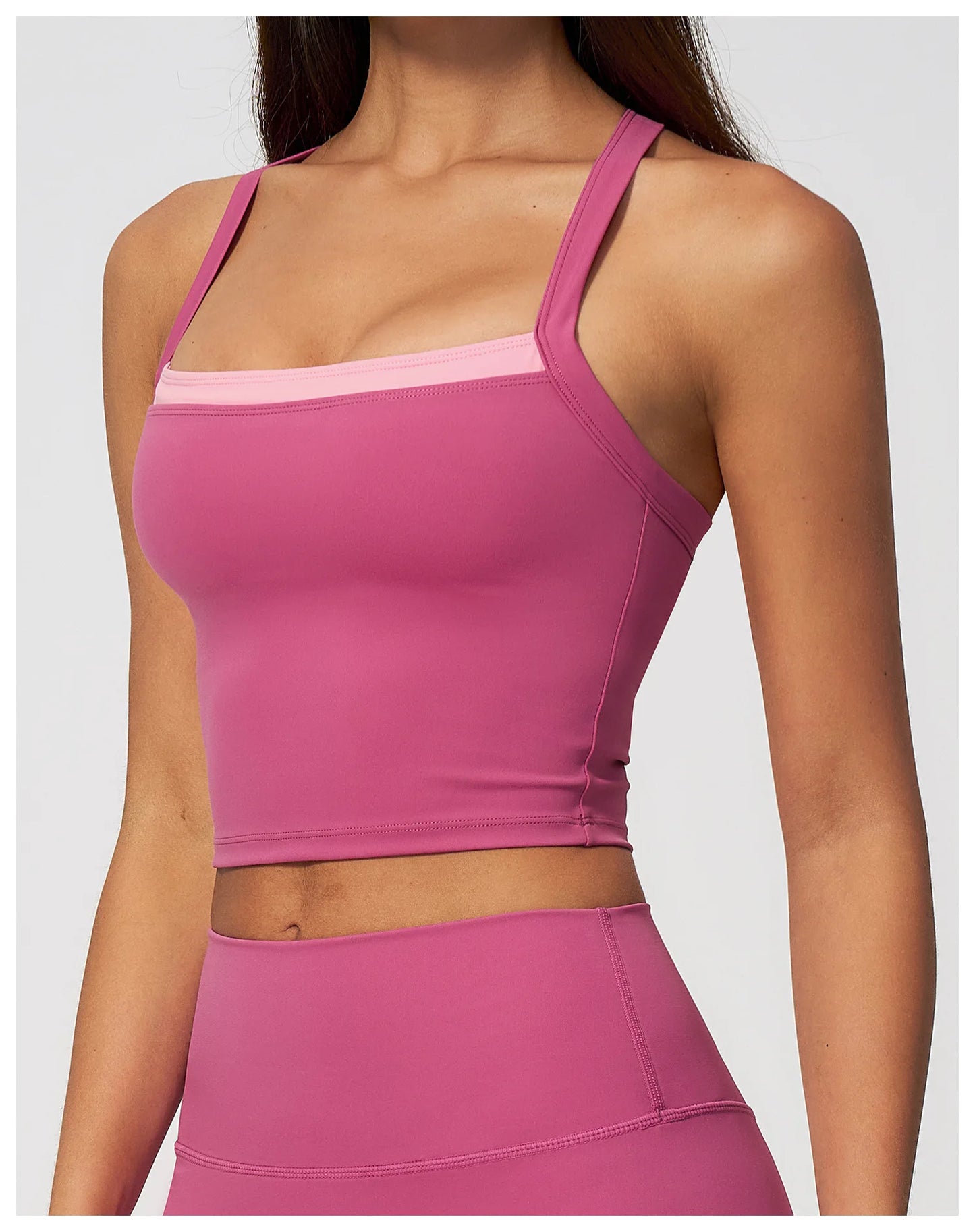 Women Criss Cross Back Yoga Tank Top Push Up Sports Bra Fitness Running Workout Gym Vest Color Block Sport Underwear Crop Top