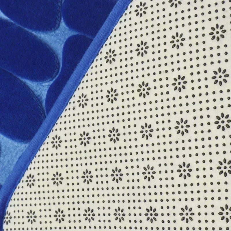 80x80cm New L-shaped Bath Mat Cobblestone Memory Foam Super Absorbent Non-Slip Corner Mat for Bathroom Shower Toilet Home Decor