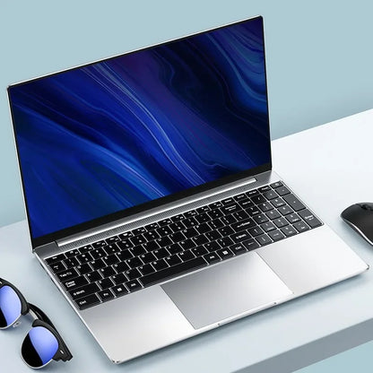 Ultratunn Gaming Laptop 15,6" 4K – Aluminiumlegering Intel N95 12/16/32GB RAM 128GB–1TB SSD Windows 11, Svart/Silver/Rosa