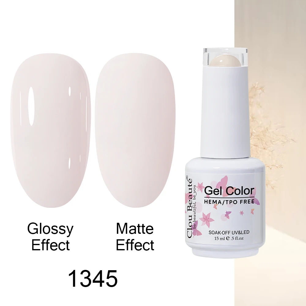 Clou Beaute Gel Nail Polish Neon Brown Royal Blue Red Green Pastal Nude Nail Art Varnishes Gel Lacquer Top Coat UV Gel Nail