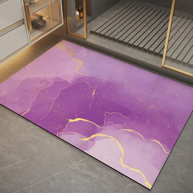 Bathroom Carpet Home Decoration Bath Absorbent Marbling Floor Mat Toilet Rug Doormat Non-slip Foot Mats Alfombra De Baño 양탄자