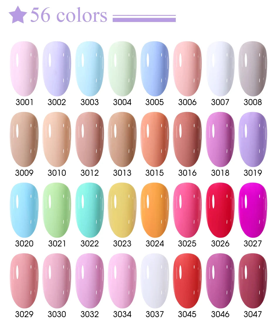 Clou Beaute 12pcs TPO & HEMA FREE Nail Gel Polish Set Red Pink Nude Green Yellow Purple UV Gel Nail Semi Permanent Nail Varnish
