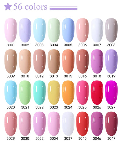 Clou Beaute 12pcs TPO & HEMA FREE Nail Gel Polish Set Red Pink Nude Green Yellow Purple UV Gel Nail Semi Permanent Nail Varnish