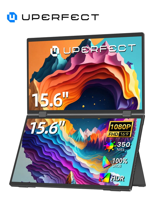 UPERFECT Delta 15,6" Bärbar dubbelbildskärm för bärbar dator