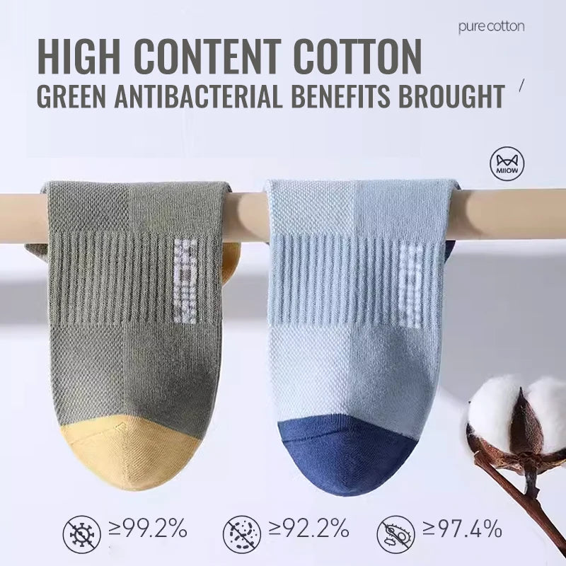 MiiOW Herr Ankelstrumpor 100% Bomull – 6- eller 12-pack, Deodorant, Antibakteriell, Hälskydd