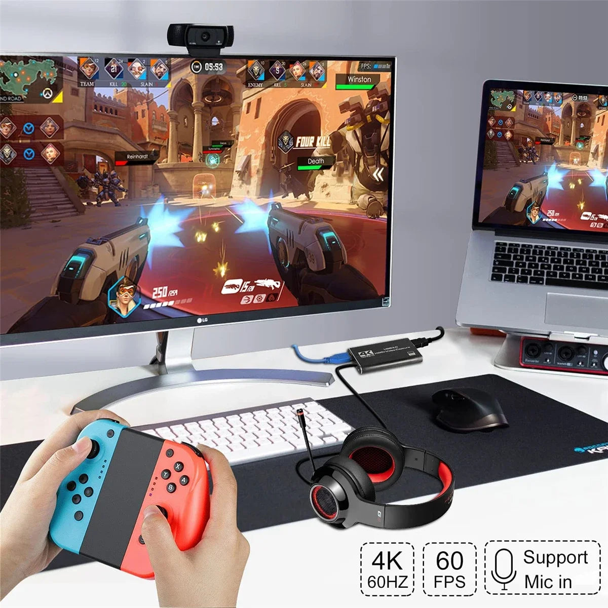 ONEVAN HDMI-capture card USB 3.0 – 1080p/60 och 4K/60 input