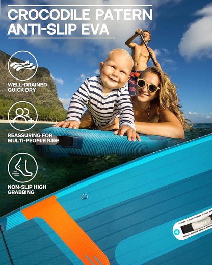 FLYPARK uppblåsbar SUP-bräda 11 fot × 34 tum med manetmönster
