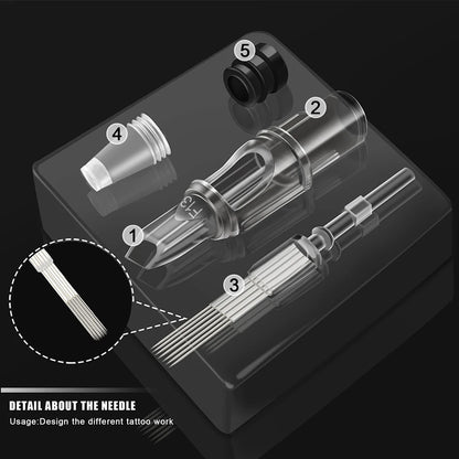 Tattoo Pen Machine Kit Tattoo Machine Set with Wireless Power Supply Tattoo Cartridge Needles Practice Skin Inks Accessories