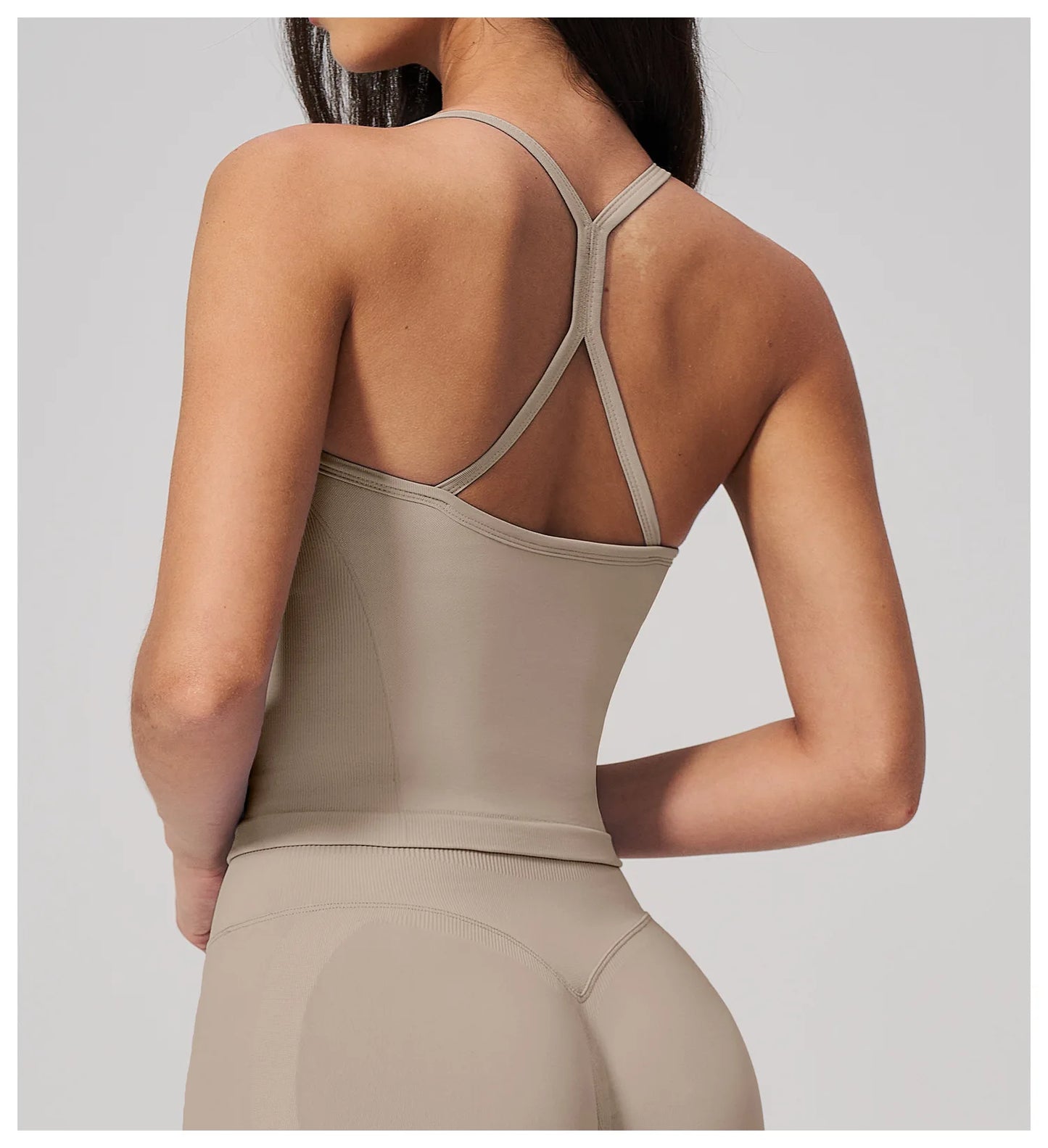 Summer New Yoga Vest Women Workout Crop Tops Cross Back Strap Fitness Bra Shockproof Sports Halter Workout Bra Push Up Yoga Vest