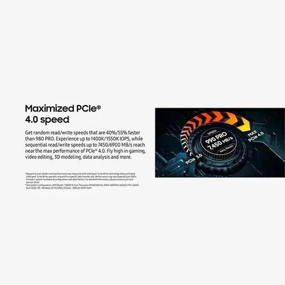 M.2 NVMe SSD 980Pro 990Pro – PCIe 4.0 7400MB/s 1TB 2TB 4TB Laptop & PC USB Type-C Snabb Lagring 2026