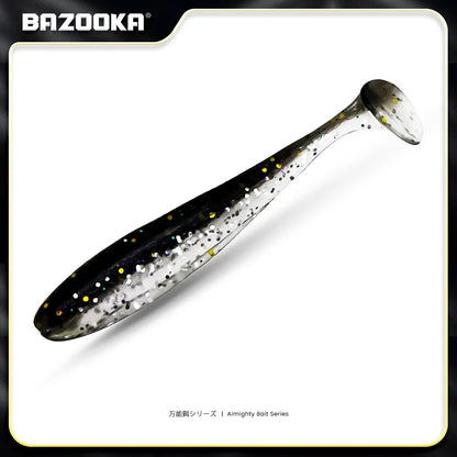 Bazooka Shad Worm Fishing Soft Lure Big Silicone 90 100mm Bait T Tail Easy Shiner Wobbler Swimbait Pesca Trout Pike Bass Winter