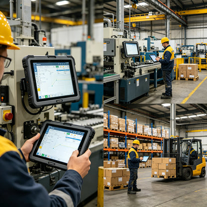 11-Inch Rugged Industrial Waterproof Laptop Intel i7-1255U CPU with Adjustable Stand for 1D/2D Scanner Windows OS IP67