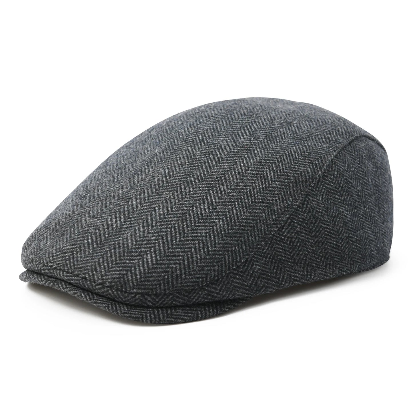 FEINION Men's Herringbone Flat Ivy Newsboy Hat Wool Blend Gatsby Cabbie Cap Winter Outdoor Hunting Cap