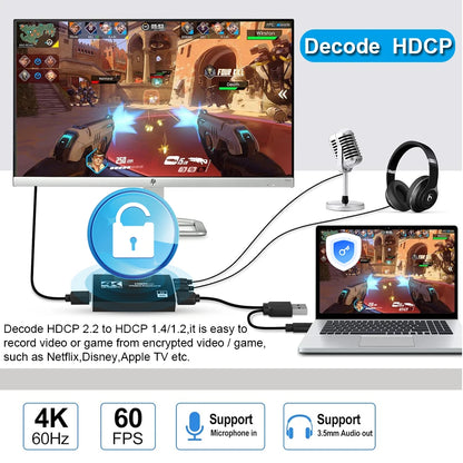 ZY-HC30A USB 3.0 HDMI-capture card – 4K/60 input och 1080p/60