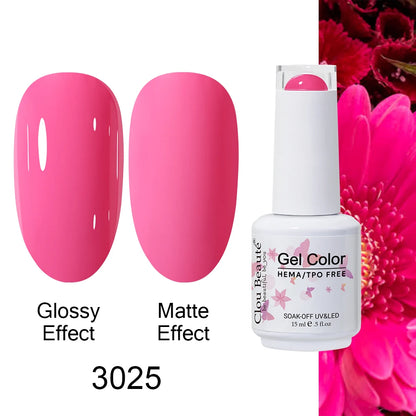 Clou Beaute Gel Nail Polish Neon Brown Royal Blue Red Green Pastal Nude Nail Art Varnishes Gel Lacquer Top Coat UV Gel Nail