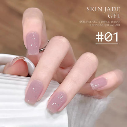 1-24pcs WS Jelly Jade Nude Pink Gel Nail Polish Natural Pink Translucent Color LED UV Gel Soak Off For Home Salon Nail Art DIY