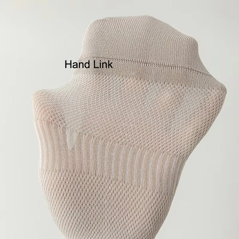 High Quality 5Pairs/Lot Men's Bamboo Fiber Socks Hand Link Short Mesh Breathable Ankle Socks Summer Male Socks