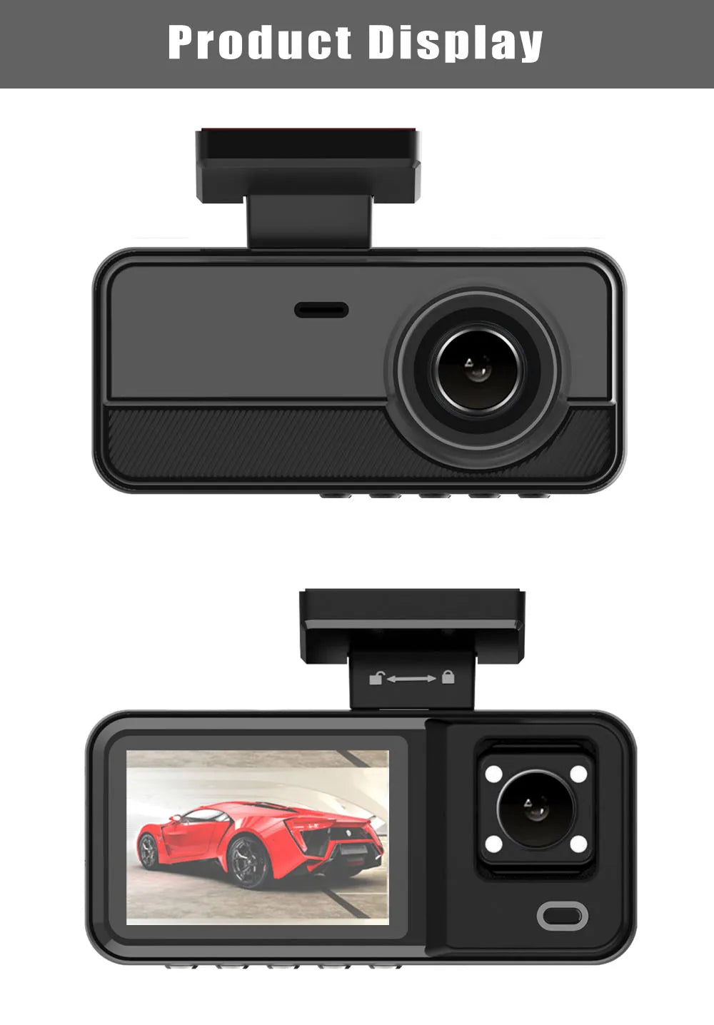 WIFI 3 Camera Dash Cam Cabin Car Dvr 1080P Interior Vehicle Three Way Channel Dvrs Recorder Video Registrator Dashcam Camcorder