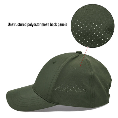 Unisex Classic Mesh Adjustable Breathable Golf Dad Hat Baseball Cap for Running Fishing and Outdoor Activities FC360