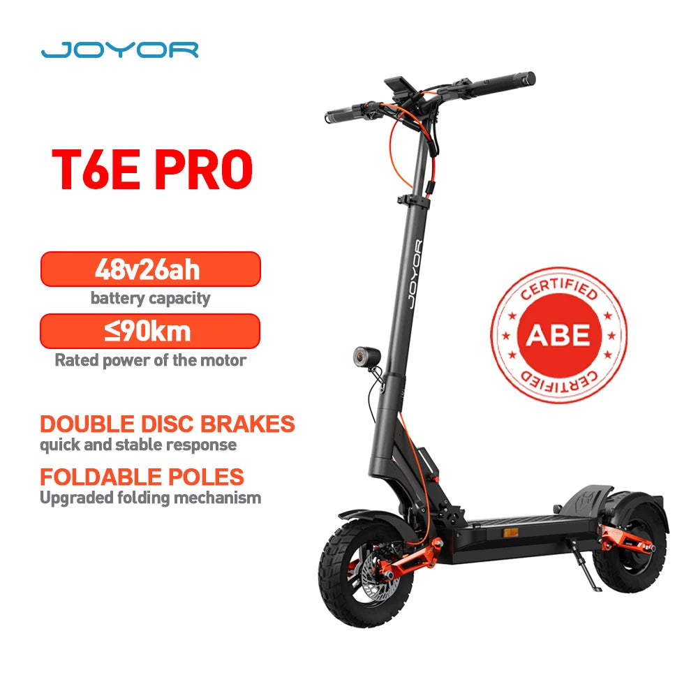 JOYOR T6E PRO hopfällbar elscooter med 10-tumsdäck