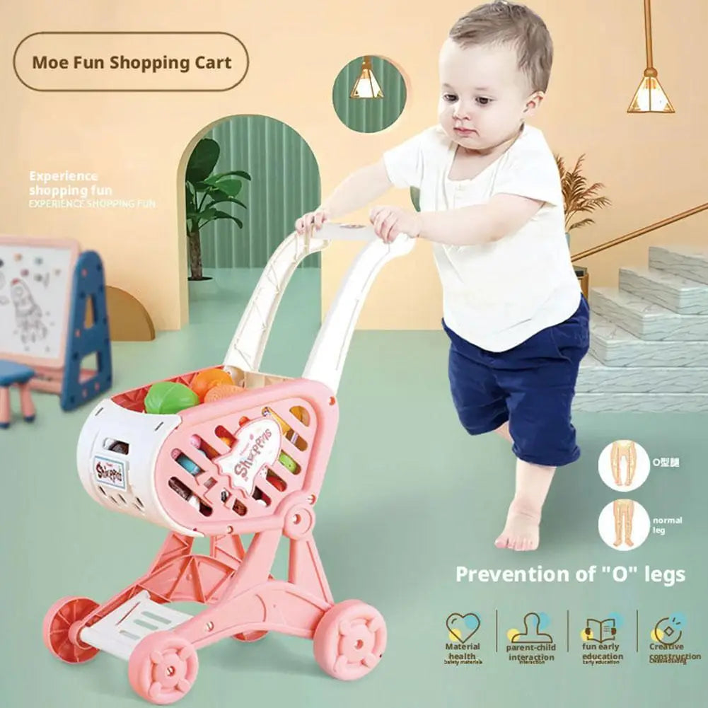 Leksaksshoppingvagn Barn – Realistisk Supermarketvagn ABS-plast 41cm Rollek Tidig Utveckling 14+ Mån 2026