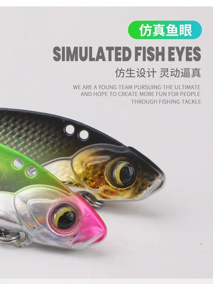 NEW 1PC Metal VIB Fishing Lures 5g 7g 10g 15g Metal Jig Crankbait Wobbler Vibration Baits Pesca Tackle for Trout Bass Pike Perch