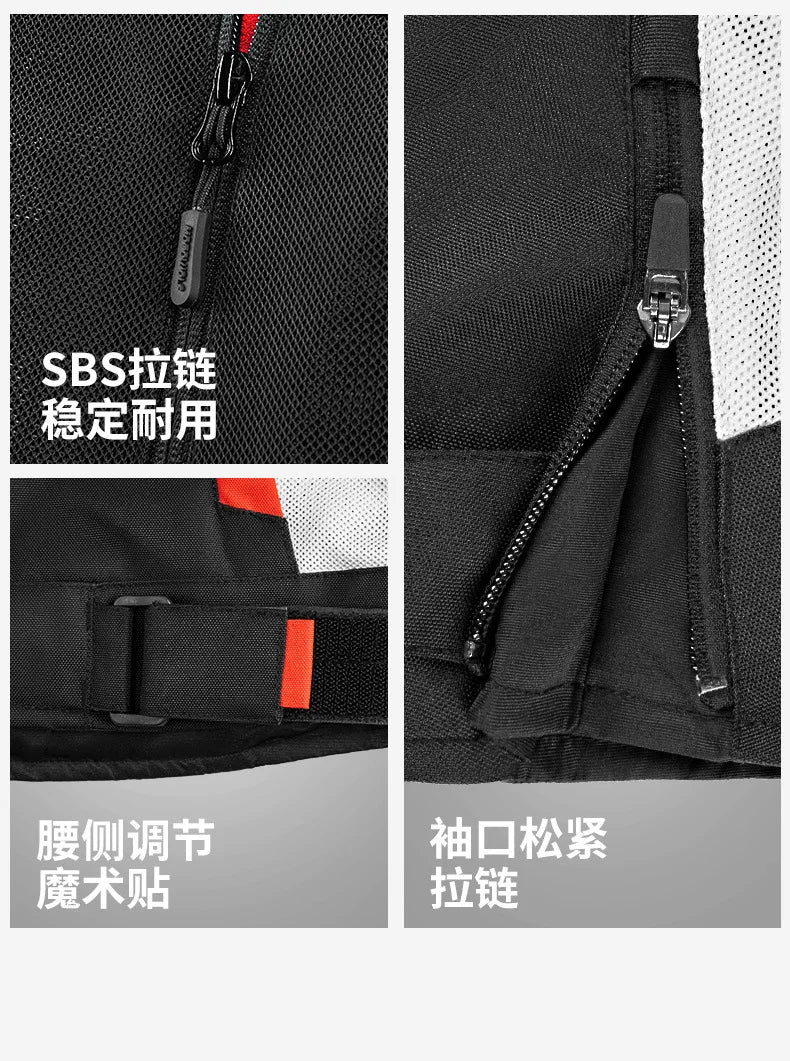 Motowolf Man Jacket Summer Motorcycle Jacket Breathable Motocross Jacket CE Certified Armor Protection Anti Fall Moto Clothing