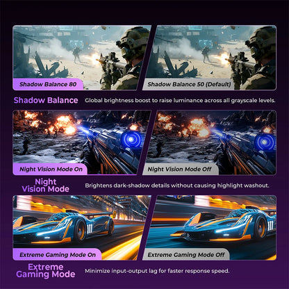TITAN ARMY KF271S PLUS 27inch 240Hz Gaming Monitor - QHD Fast IPS, 2560x1440, HDR400, Height-Adjustable Stand, Dual RGB Edge Lights, DP/HDMI, Competitive Esports & Pro Gaming