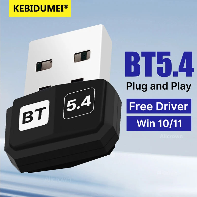 USB Bluetooth 5.4 Wireless Adapter Bluetooth 5.3 Dongle Adapter for PC Laptop Wireless Speaker Audio Receiver USB Transmitter