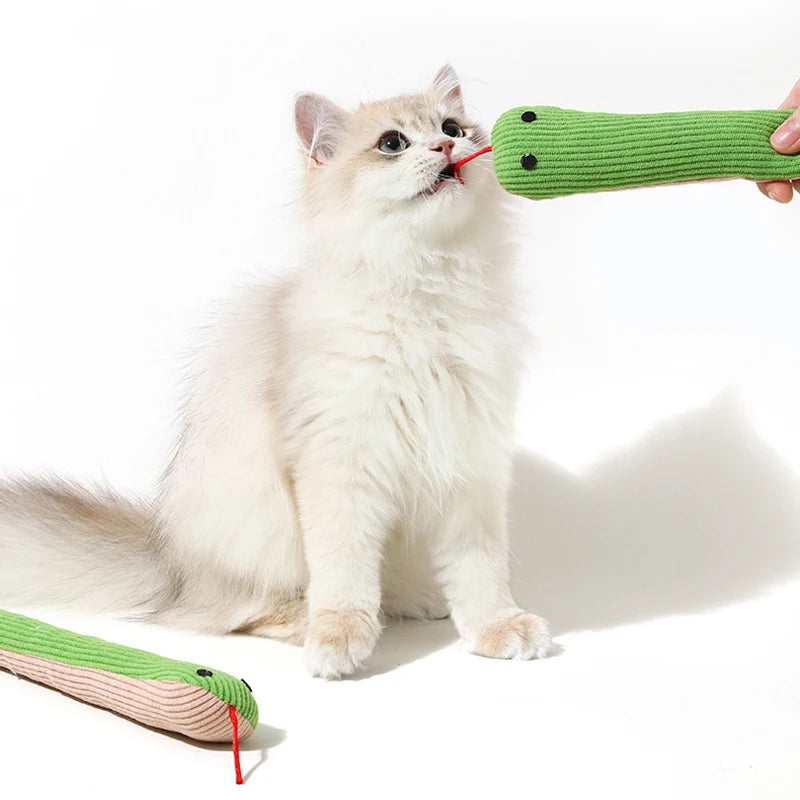 16.5 Inches Dog Toy Snake Interactive Toy Kitten Kick Toy Interactive Pet Toy for Indoor Cats Pet Supplies