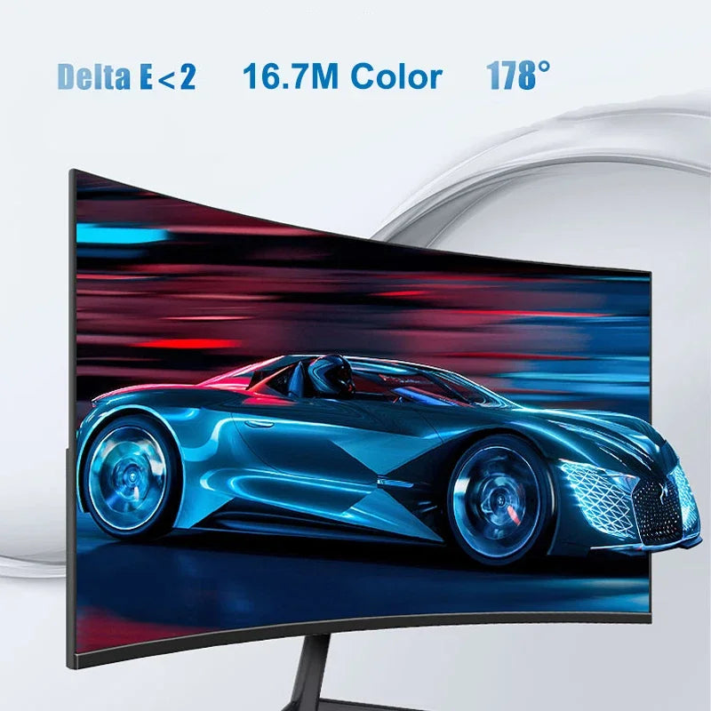 24 Inch Curved 100Hz Monitor Gaming MVA FHD 1080P Computer Display 3000R HDMI/VGA DCR Eye Protect VESA 100*100 2ms Response