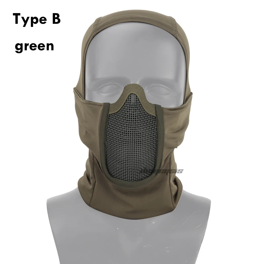 Taktisk Helmask med Stålnätsmask för Airsoft och Paintball