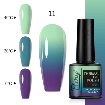 Color Changing Gel Nail Polish, Temperature-Sensitive, 7ml, Lead-Free, No Fragrance, Nail Art Manicure Gel Polish For Salon Use