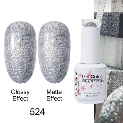 Clou Beaute Gel Nail Polish Neon Brown Royal Blue Red Green Pastal Nude Nail Art Varnishes Gel Lacquer Top Coat UV Gel Nail