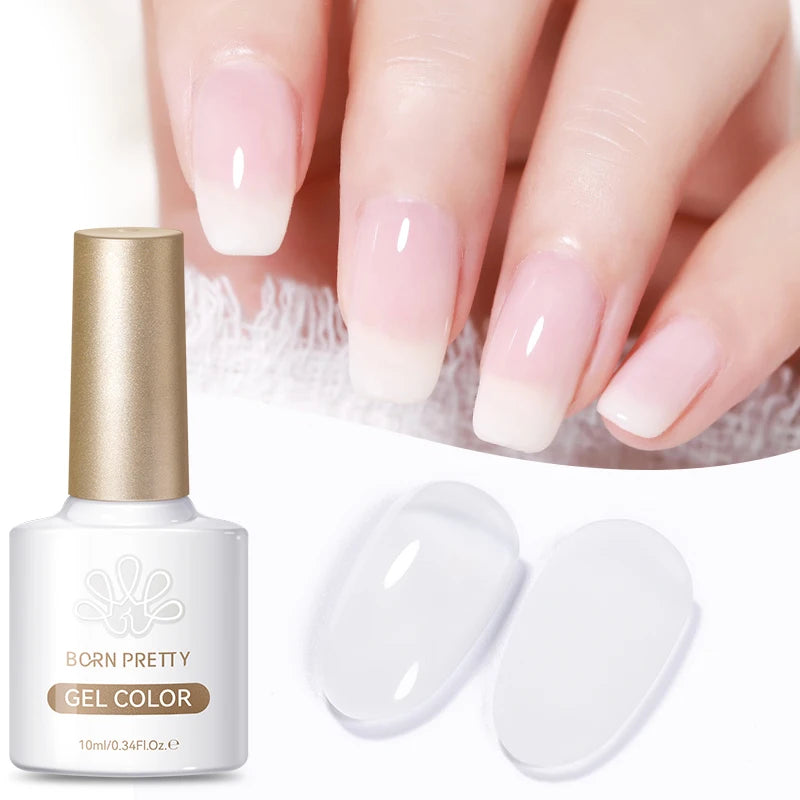 BORN PRETTY 10ml Base Gel Top Coat Rubber Gel Reinforcement Gel for Nails Tools Soak Off UV LED Nail Varnish Function Gel