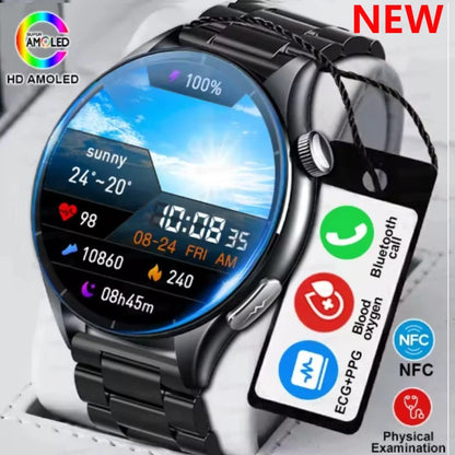 Sapphire Smartklocka 2026 – NFC, ECG+PPG, Blodsyre, Urinsyra, Blodtryck, 1,56" AMOLED, iPhone & Android