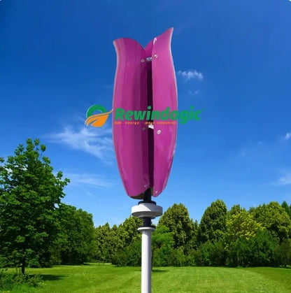 Vertikal Vindturbin 10kW/30kW 12V–220V – Magnetlevitation Kärnlös 2 Blad Nätansluten/Off-Grid Hushåll Båt Gata, 6 Färger