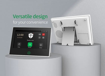 Staniot SecPanel 7" 4G WiFi Larmsystem – 5000mAh Batteri 120dB Siren Alexa Google 150 Zoner Tuya App 10 Språk CE RoHS