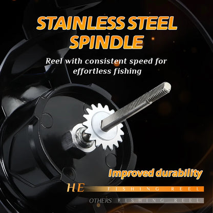 Rooblinos HE Spinning Reels Ultralight Metal 5.2:1 Gear Ratio 1000-7000 Saltwater Or Freshwater Big Max Drag Fishing Reels
