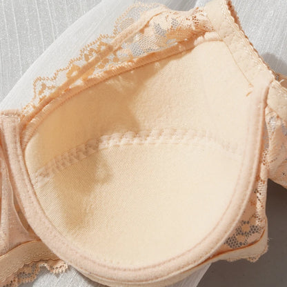 Women New Sexy Floral Lace Bras Comfort Breathable Underwear Brassiere Summer Thin Push Up Bras Solid Color Lace Bra